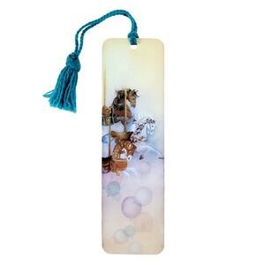 Vintage 80s merry-go-round Bookmark, Lena Liu Horse Carousel ride, Artworks LL52